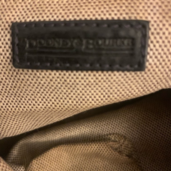 Dooney & Bourke Signature Nikki Navy and Gold Patent Canvas Shoulder Bag - Picture 12 of 16